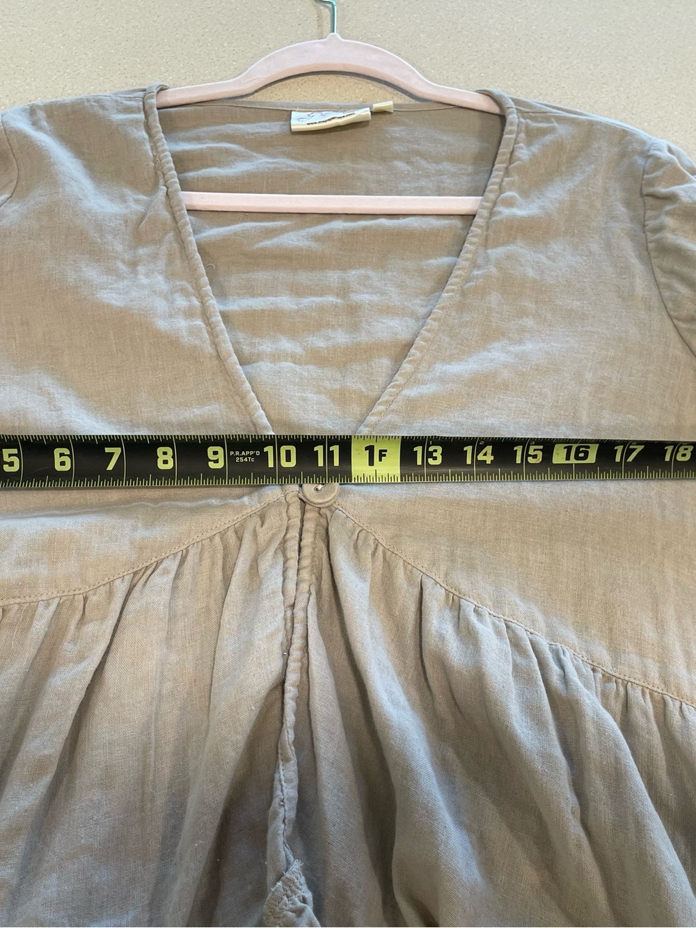 Paperlace Light Taupe Ruffle-Trim Cotton Tunic Jacket - Picture 3 of 5